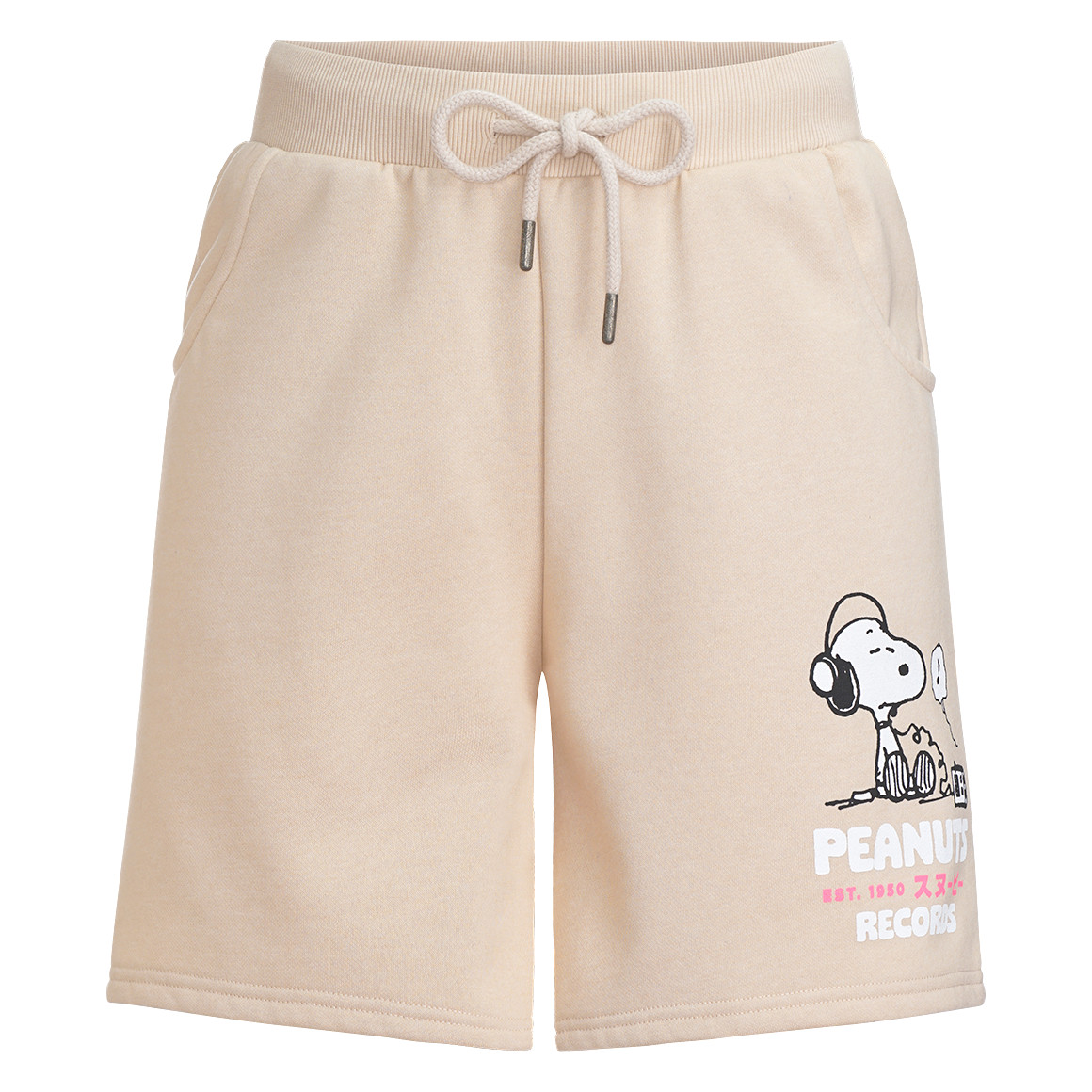 Jonas Nielsen Peanuts Joggingshorts mit Print beige