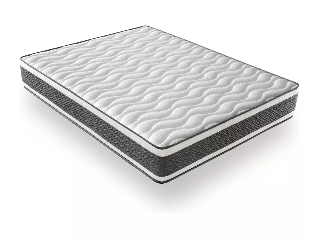 Matelas Mousse 90x190 Montecarlo - Ferme - Réversible - Côté Été/hiver - H25 Cm