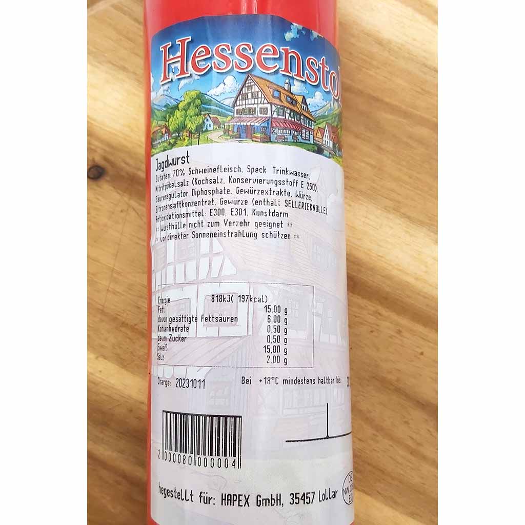 Hessenstolz Jagdwurst 650g MHD:10.1.25