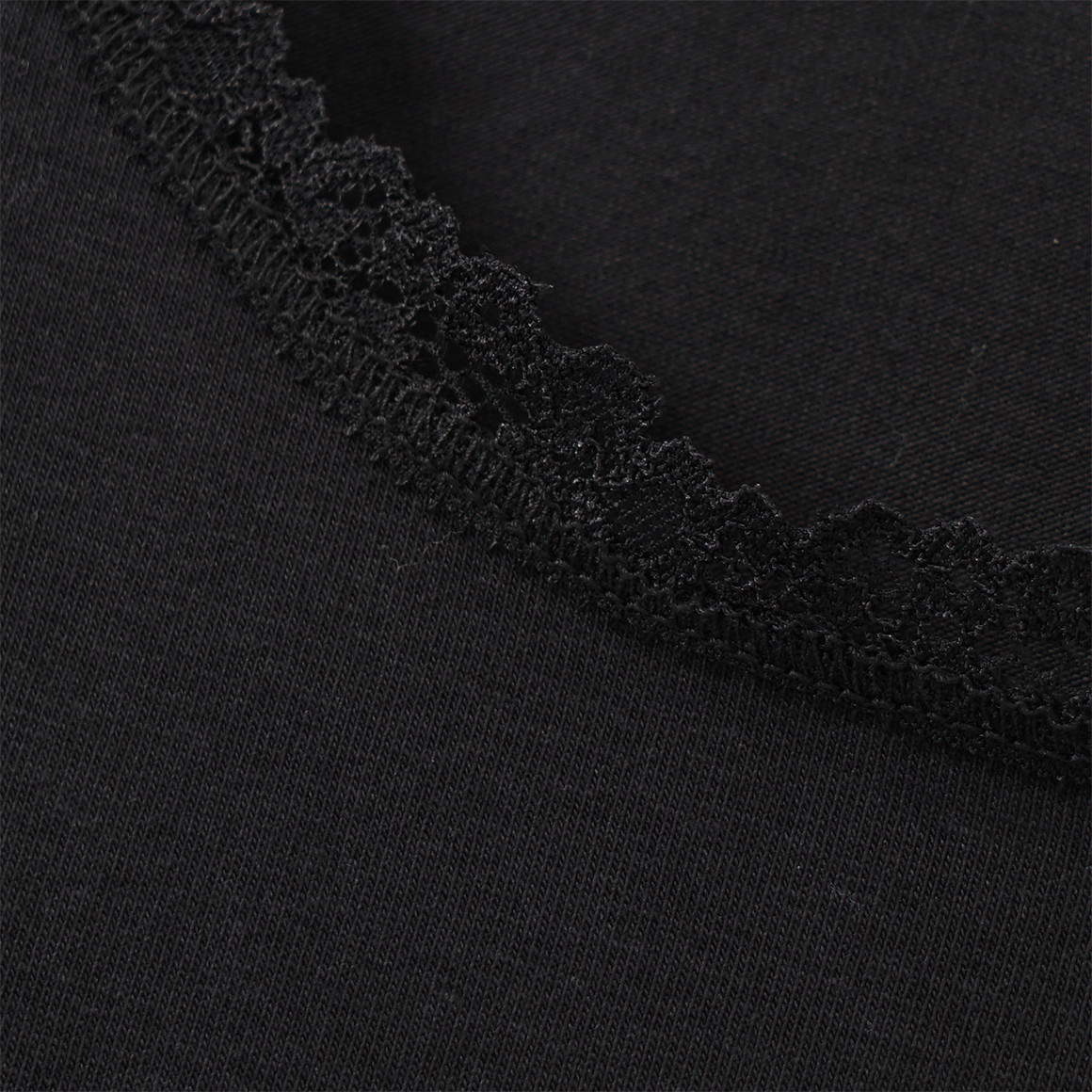 Gina Benotti 2 Damen Unterhemden mit Spitze schwarz