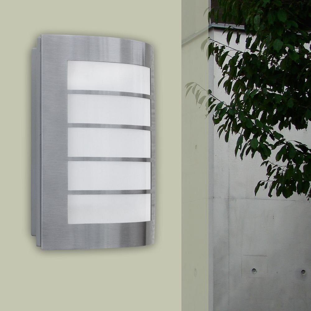 LED wandlamp Slim in roestvrij staal 8W 640lm IP44