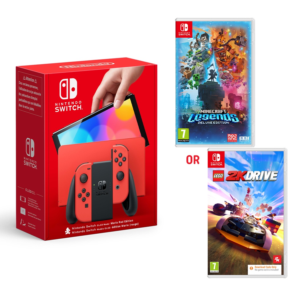 Nintendo Switch OLED Mario Red Edition & ausgewähltes Spiel