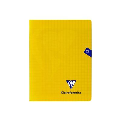Clairefontaine Mimesys - Cahier polypro 17 x 22 cm - 96 pages - grands carreaux (Seyes) - jaune