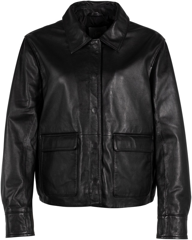 Mauritius Lederjacke »GWYunni« mti verdecktem Reissverschluss, Druckern, aufesetzte Taschen