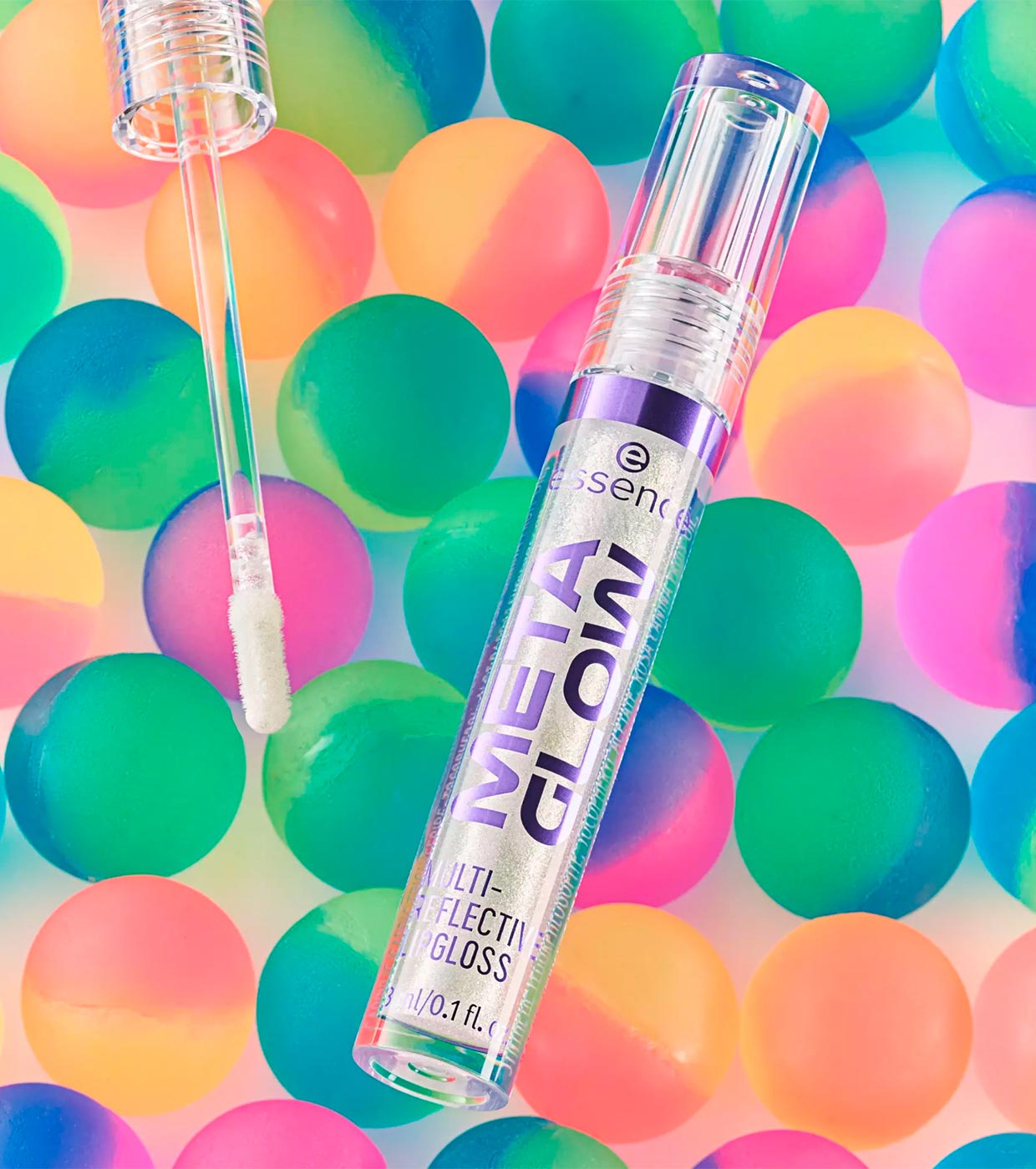 essence - Brilho labial multi-reflexo Meta Glow - 01: Cyber Space