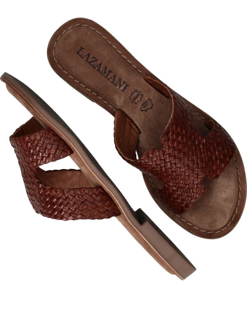 Lazamani Slippers Bruin Dames