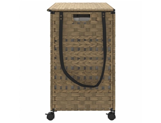 VIDAXL - Panier à linge avec roulettes 66x35x60 cm résine tressée