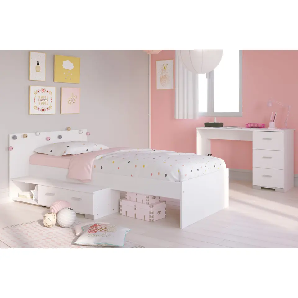 Bureau Timo - wit - 75,5x120x50 cm