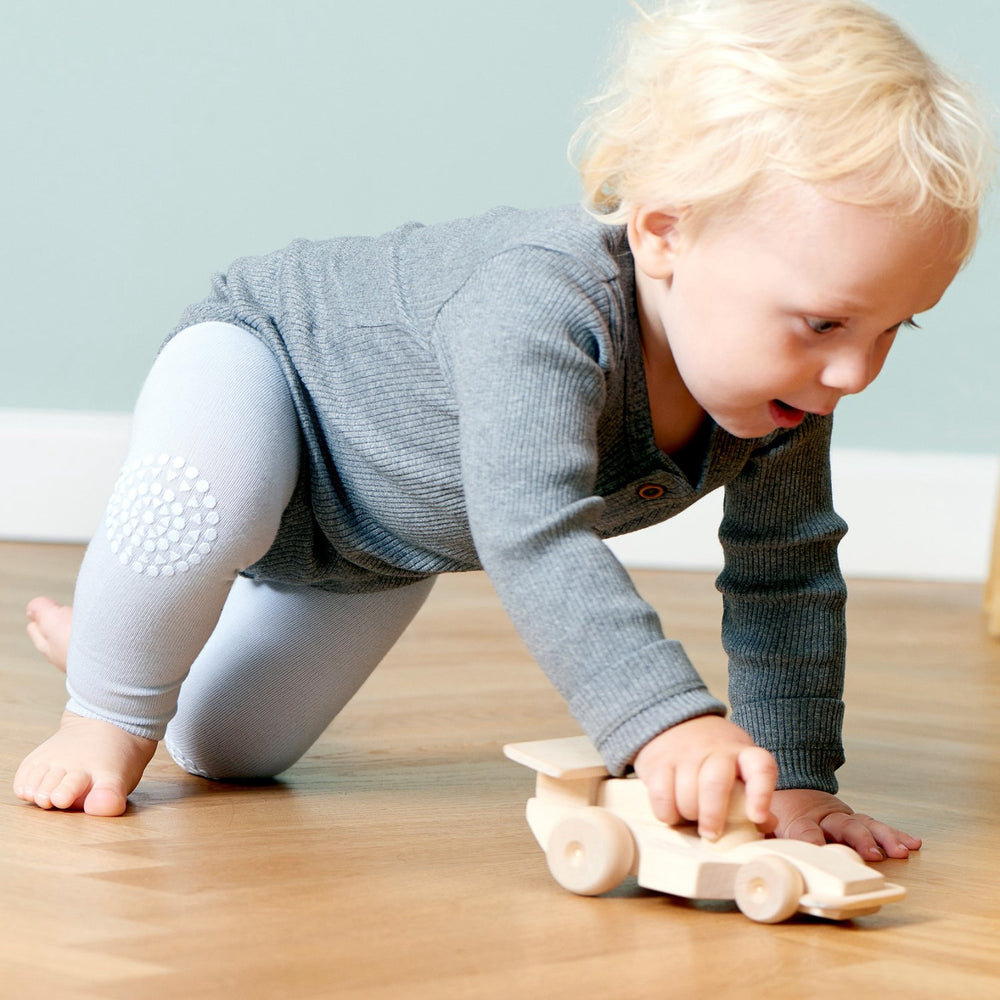 Køb Gobabygo Sky Blue Crawling Leggings Organic Bomuld
