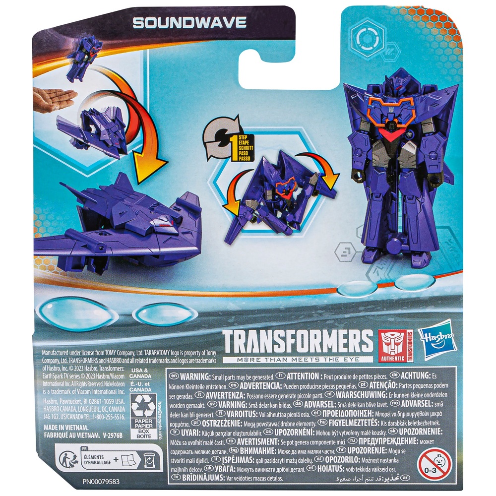 Transformers EarthSpark 1-Stufen-Klappwechsler Soundwave