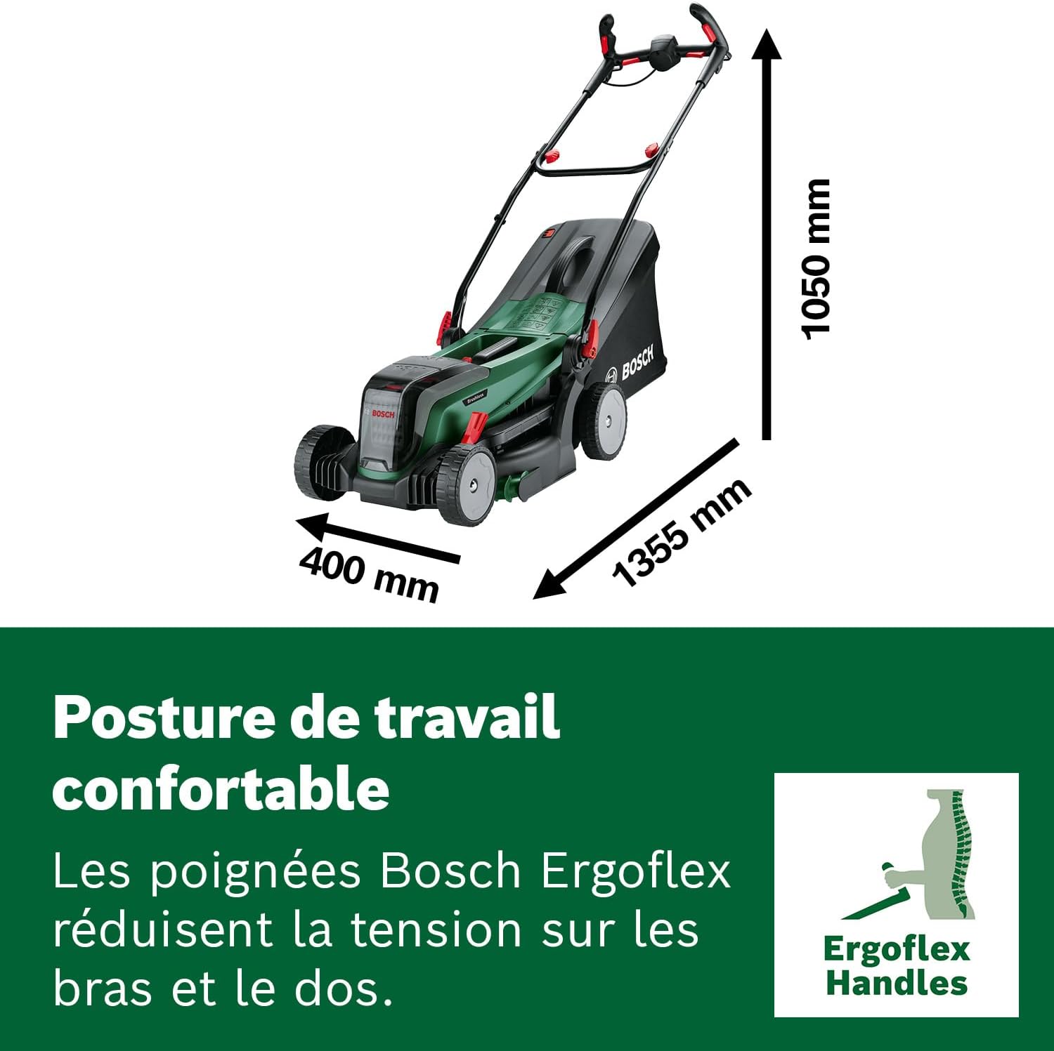 Bosch Tondeuse à Gazon sans Fil - UniversalRotak 2x18V-37-550 (Jusqu’à 500 m2 avec 2 Batteries de 4,0 Ah ; système 18V ; Largeur de Coupe : 37 cm ; sans Batterie)