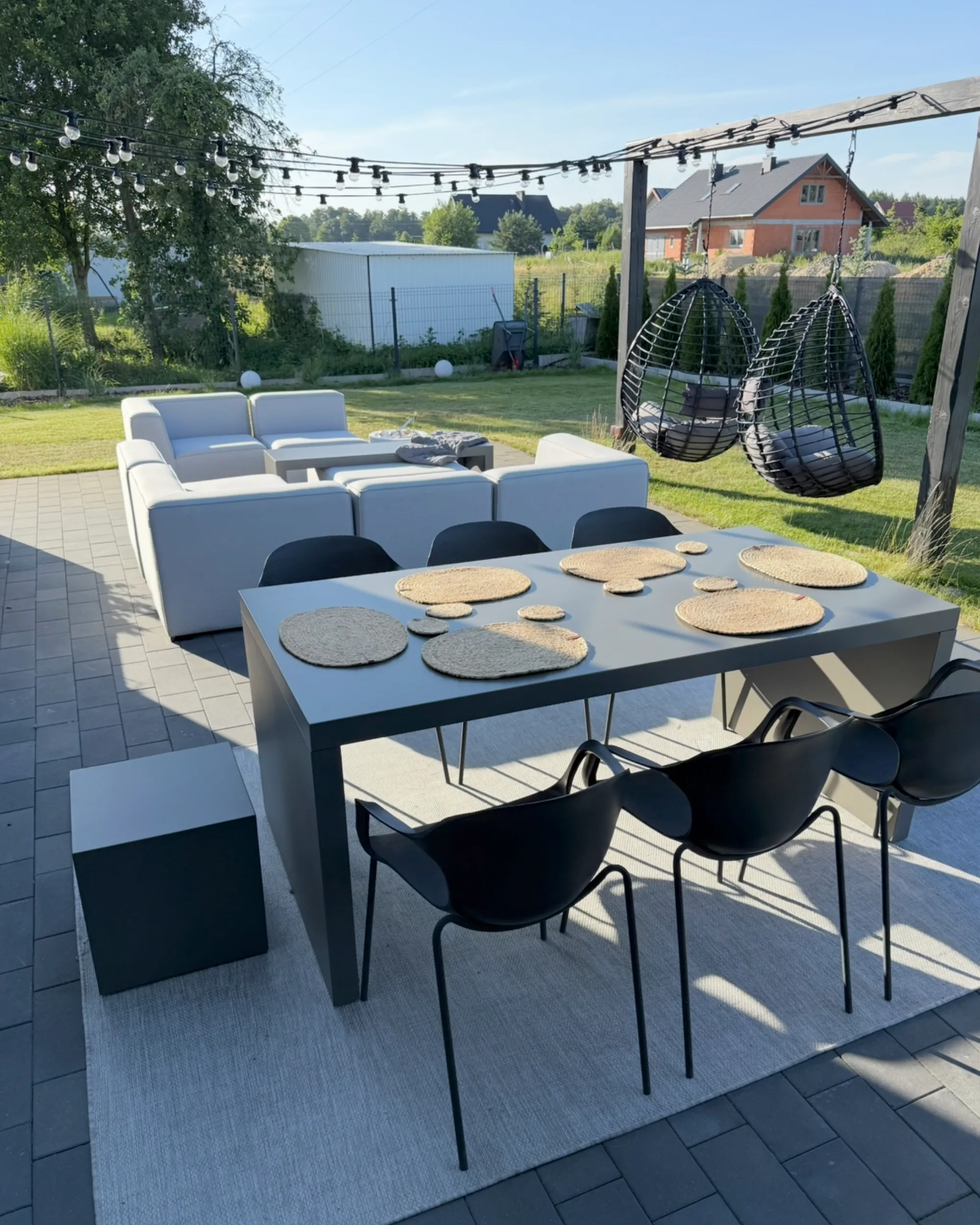 Tuin eettafel TARANTO 180 cm 90 cm Beton Grijs