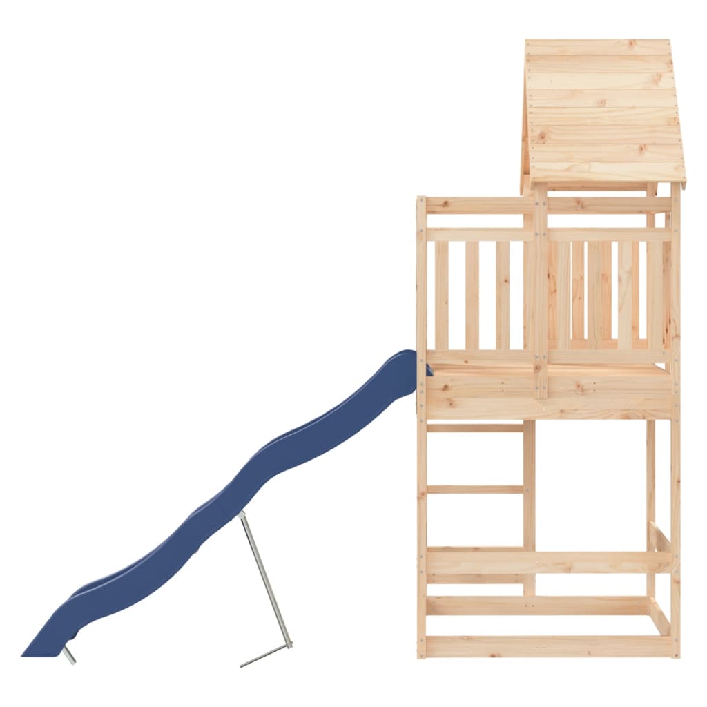 Aire de jeux d'extérieur balançoires toboggan portiques robuste jeux jardin 292 x 127 x 264 cm bois de pin massif