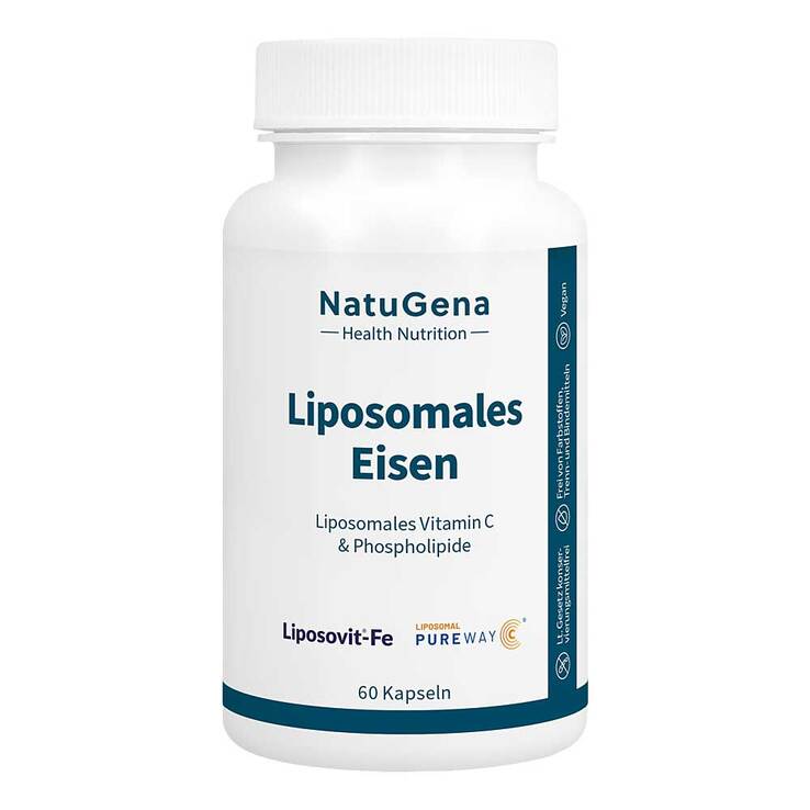 Liposomales Eisen + Vitamin C vegan Kapseln, 60 St