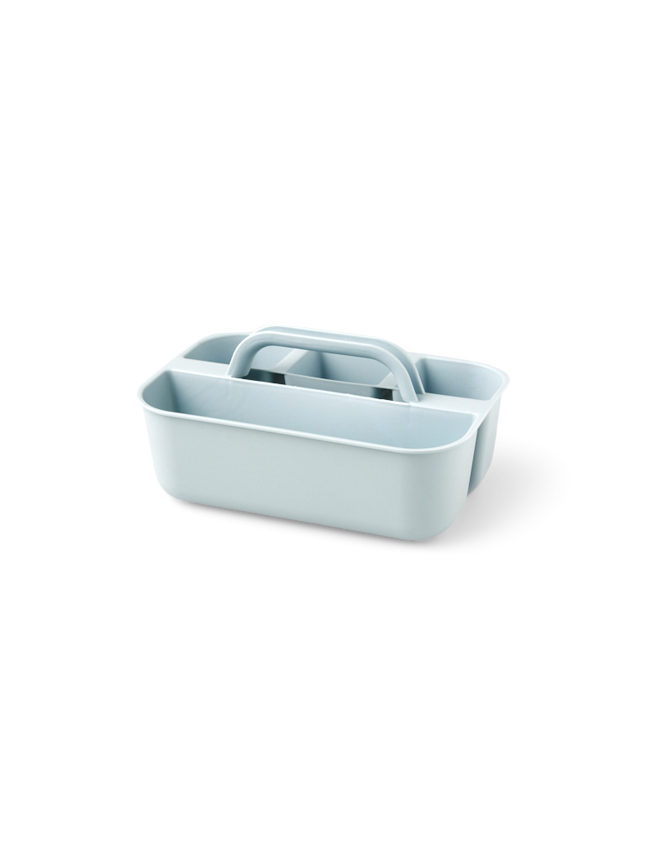 Opbevaringskasse med håndtag | Plastik. 25 x 17 x 8/12,6 cm. | Ice Blue