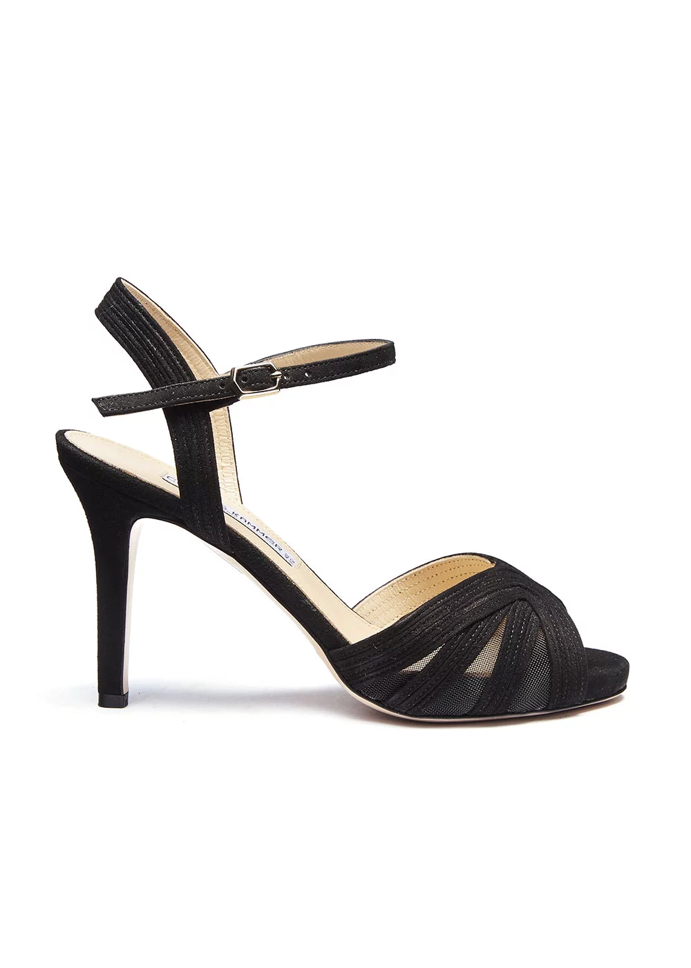 SANDALE LEBON VELOURS NOIR
