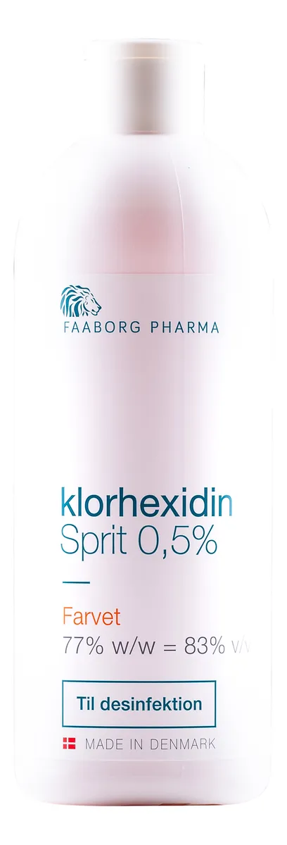 Faaborg Pharma Klorhexidin, farvet sprit 0,5% - 500 ml