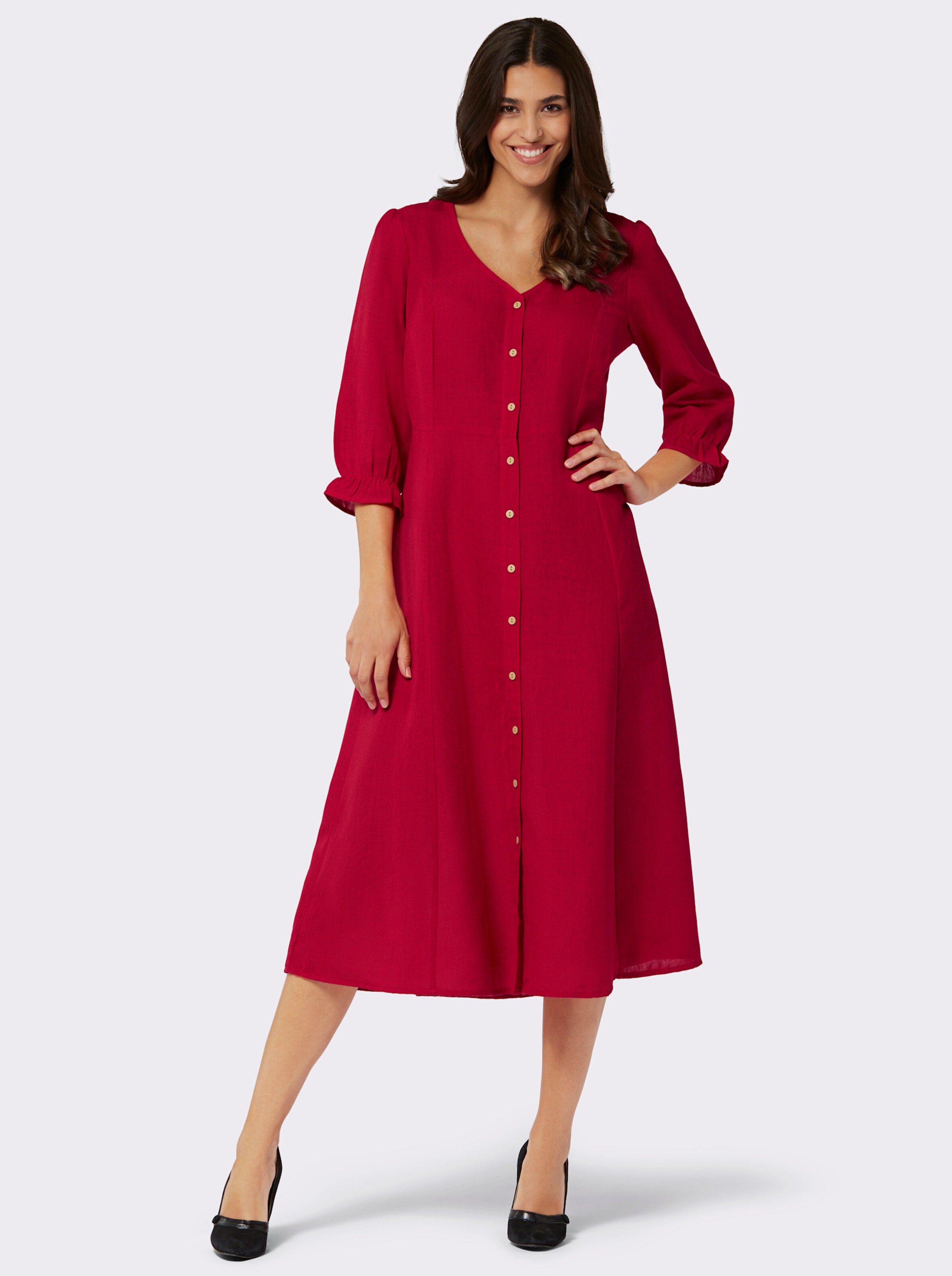 Trachtenkleid in Leinen-Optik