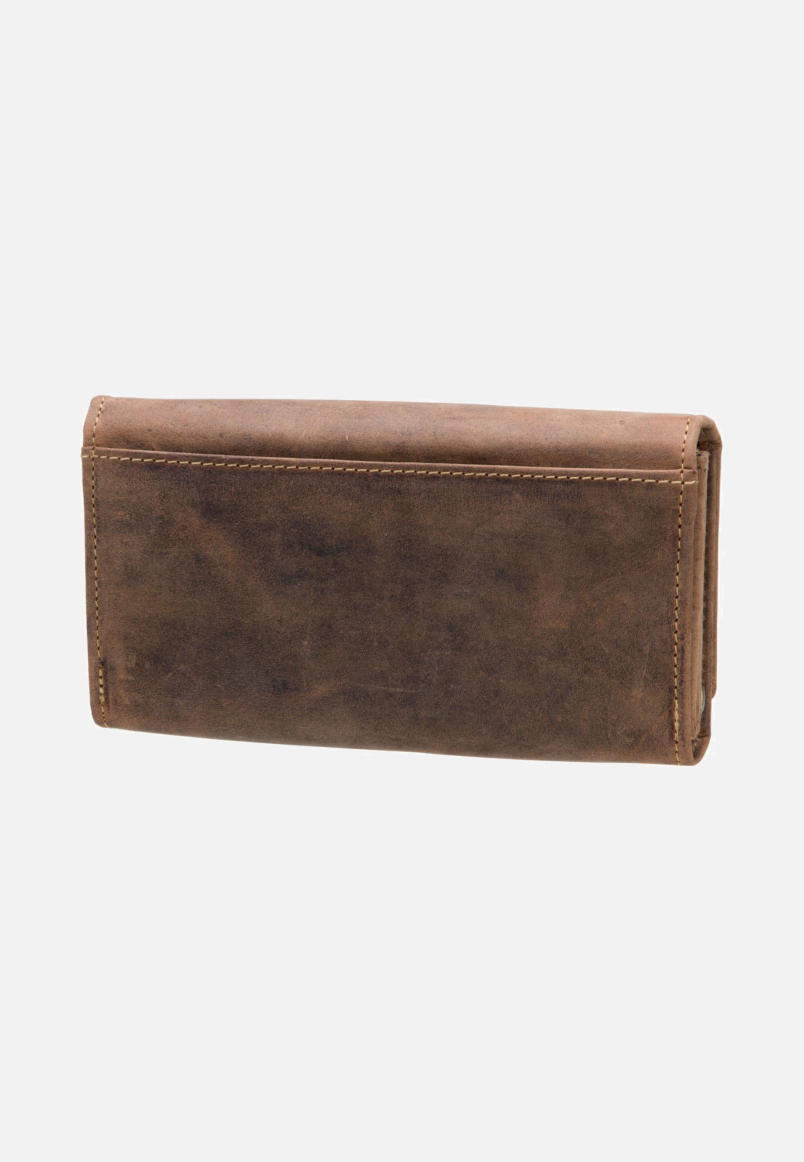 Vintage 1669 lang Sattelbraun - Portemonnaie