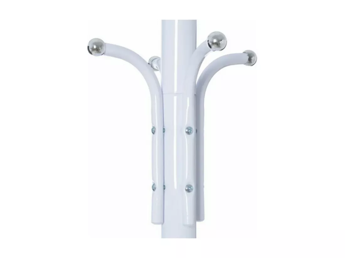 Porte-manteau en métal coloris blanc - Longueur 30 x Profondeur 30 x Hauteur 178 cm