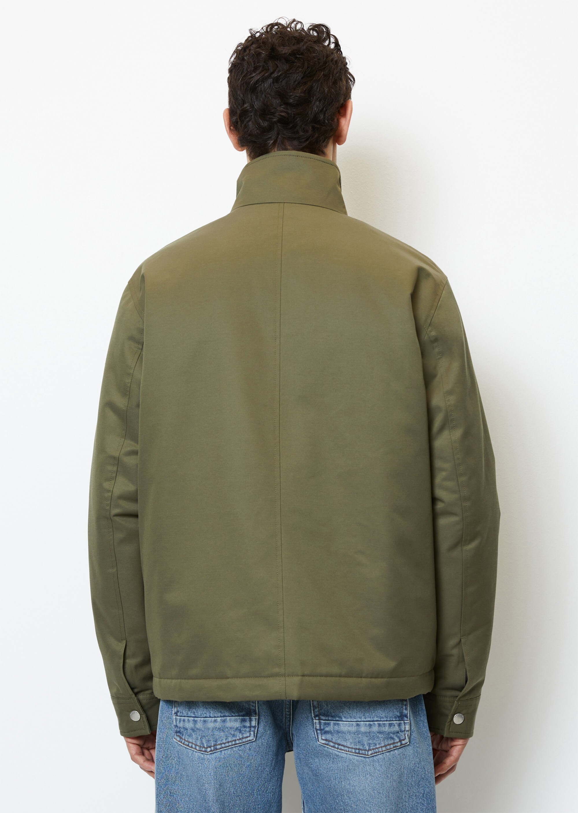 Stehkragen-Jacke regular in Micro-Twill-Qualität