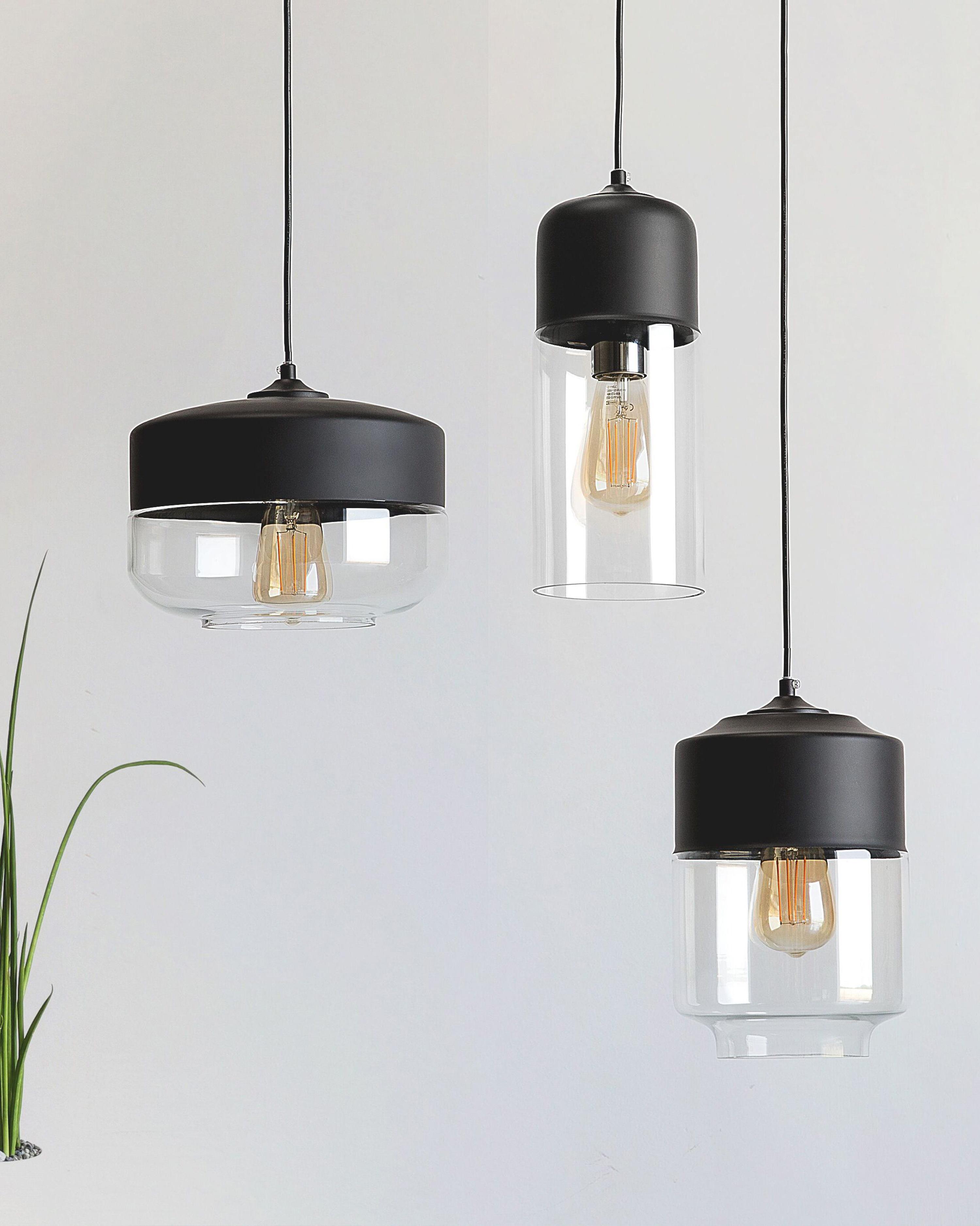 Hanglamp JURUA Glas Zwart