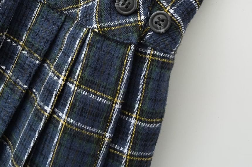Webeisque - Geruite mini-plooirok met lage taille