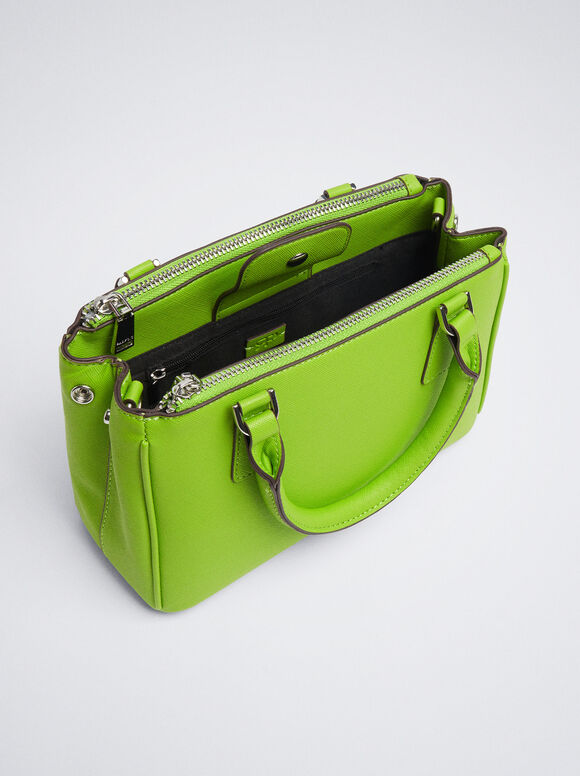 Bolsa de compras com alça de tecido - Verde