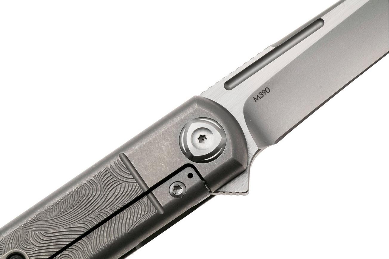 Liong Mah Tanto One, Bead Blasted M390, Sculpted Titanium, zakmes