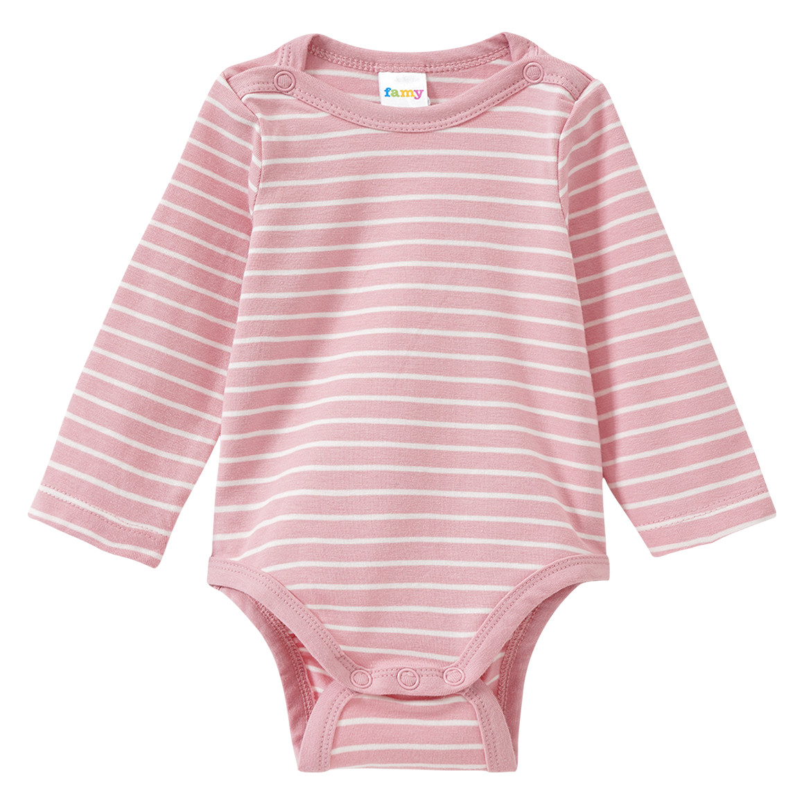 Famy 3 Baby Bodys in verschiedenen Dessins rosa / dunkelblau