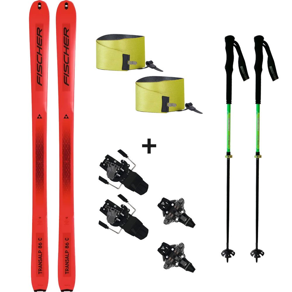Fischer Transalp 86 Carbon 22/23 Tourenski Komplettset mit Bindung & Fell & Stöcken