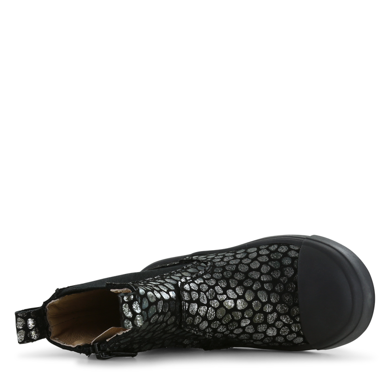 Shoesme Schwarzer und silberner Chelsea Boot