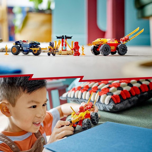Le combat en voiture et en moto de Kai et Ras LEGO NINJAGO 71789