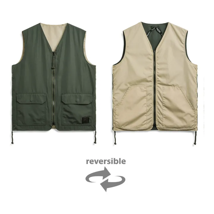 Taion Veste Zippée Military Réversible | Olive