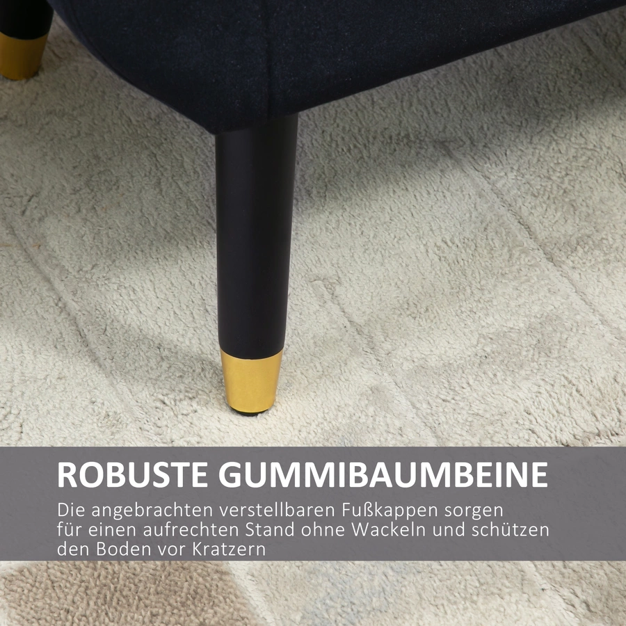 HOMCOM Sitzbank mit Stauraum schwarz