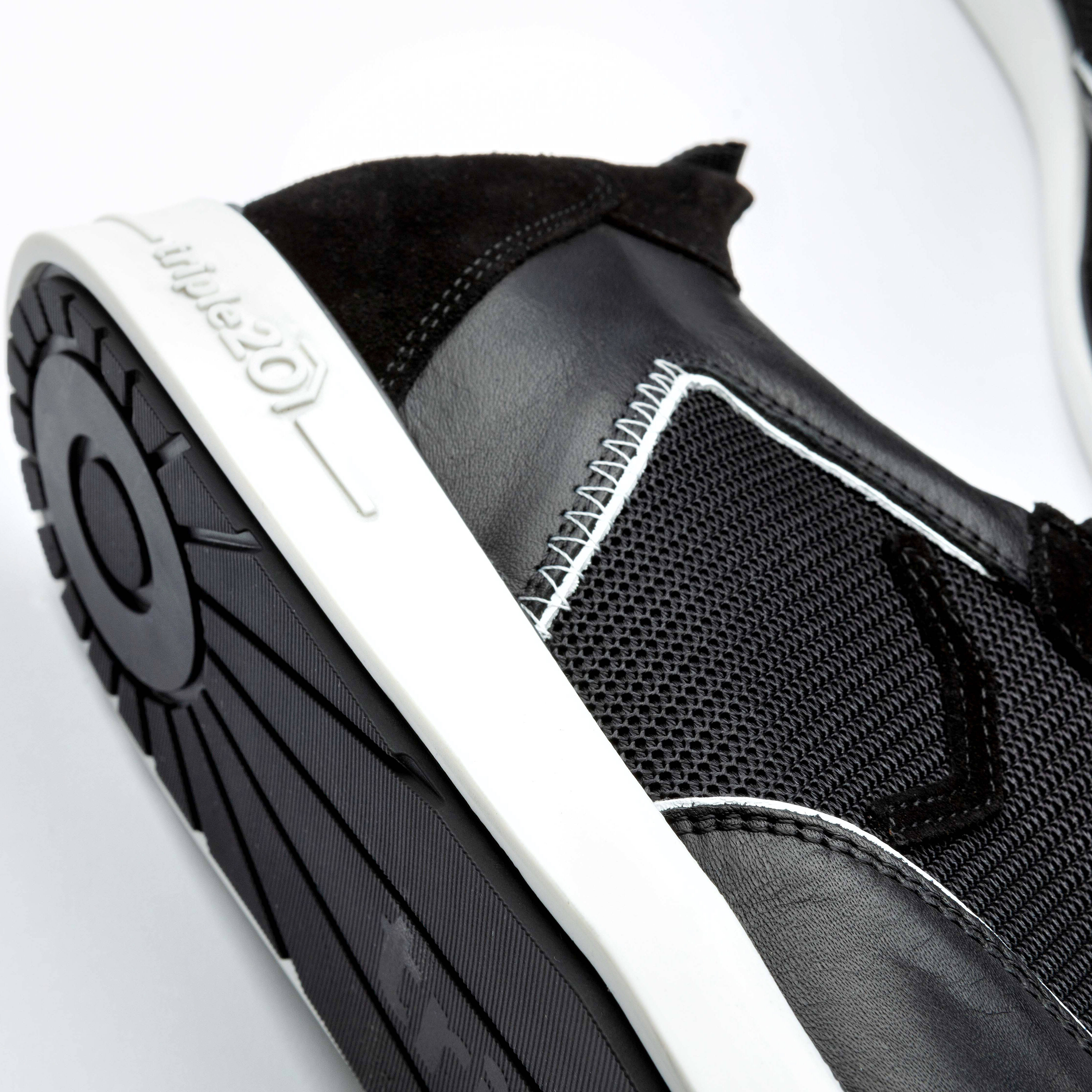 Triple20 Dartsshoes - Textil Leder Schwarz/Weiß