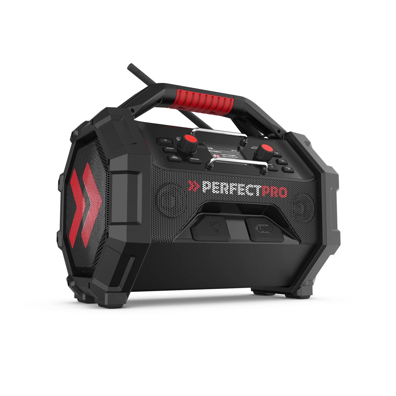 PerfectPro ROCKTAGON OCT-18V multi battery Bouwradio - FM RDS - DAB  - Bluetooth - AUX In
