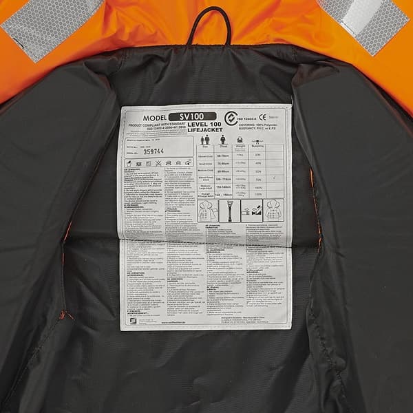 Redningsvest Tornado XS/S voksen 40-60kg. 70N / ISO 12402-4