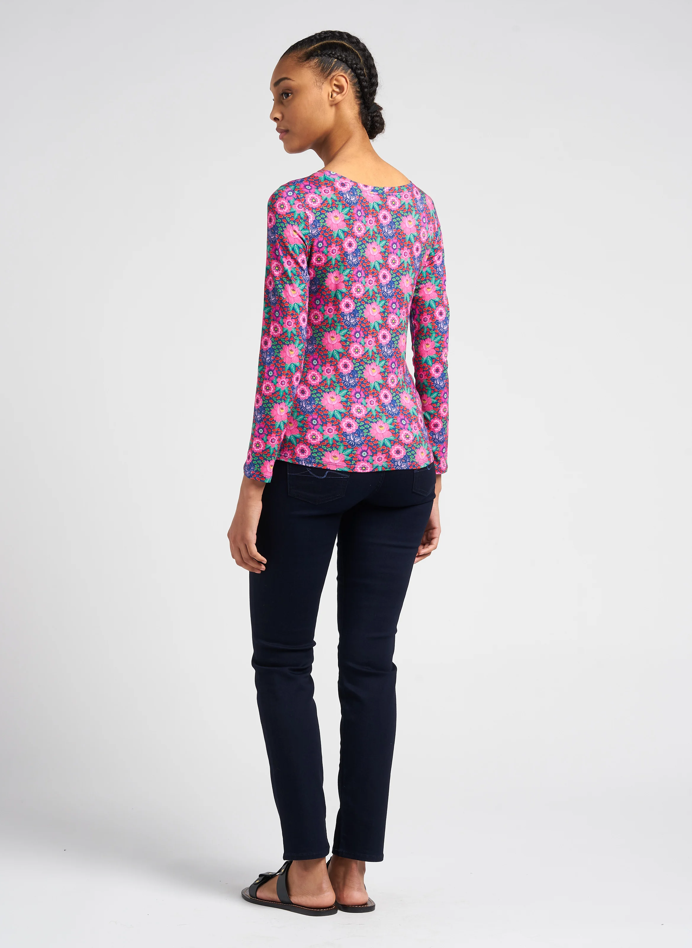 ROXANNE MAJESTY - Jean slim taille mi-haute en coton mélangé| Bleu