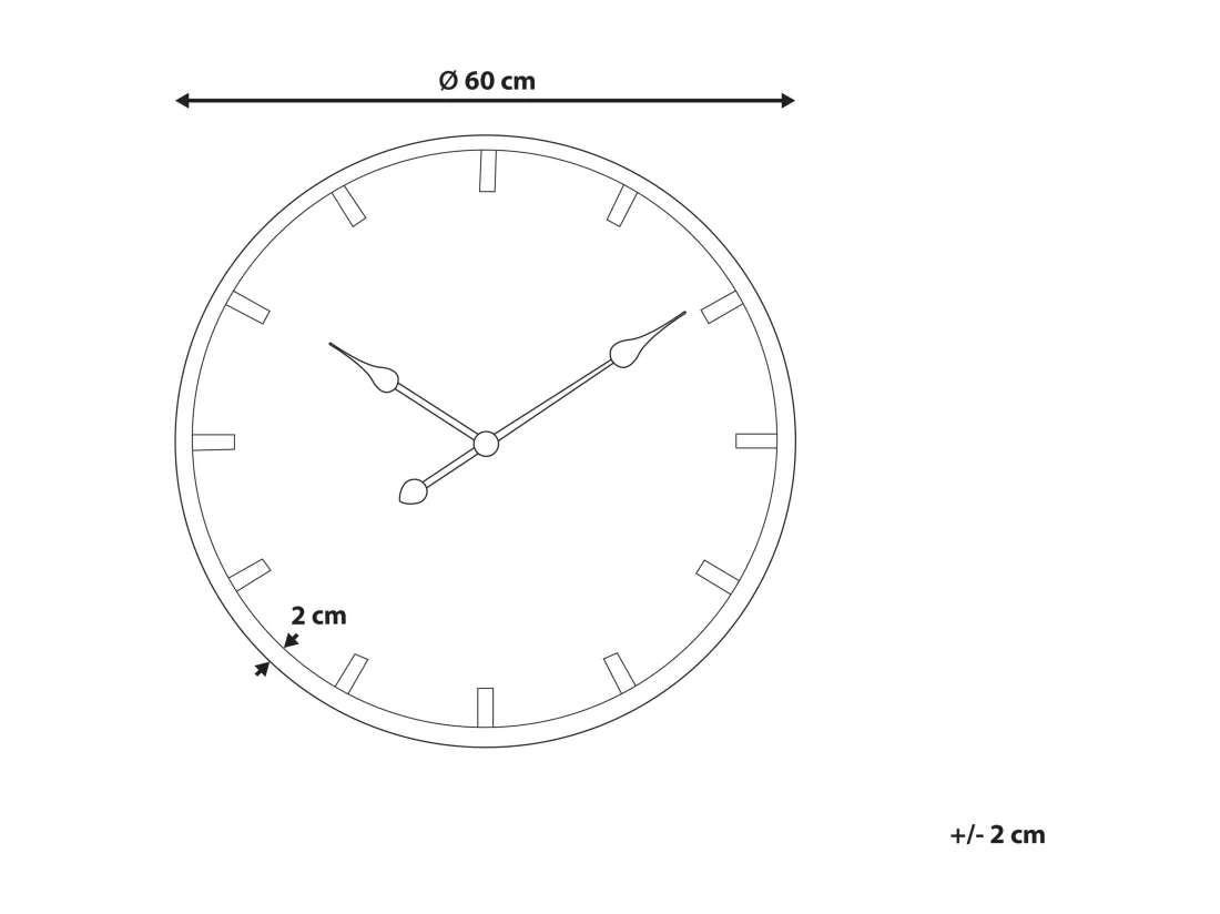 Horloge murale CABORCA 60 cm Bois Marron clair