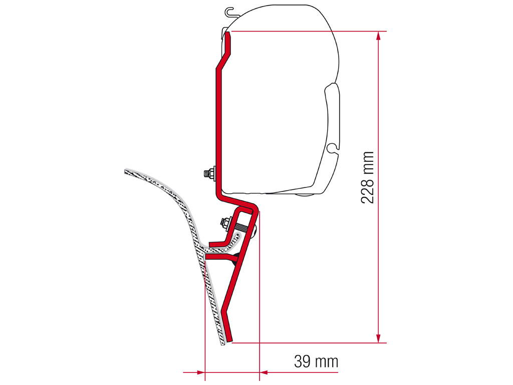 Fiamma F45/F43 adapter VW T3