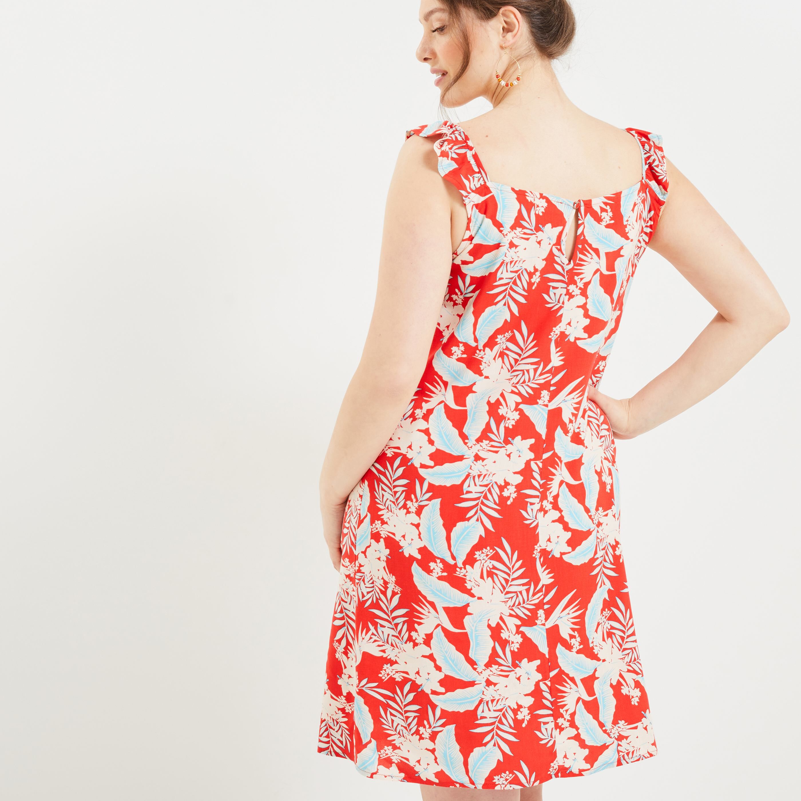 Robe imprimée femme - ROUGE