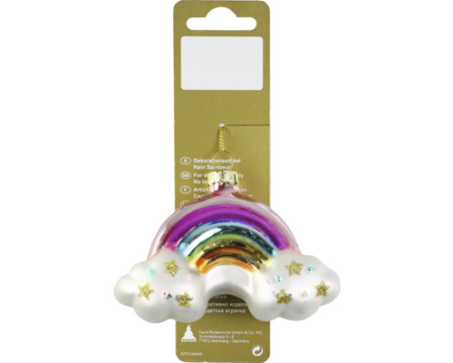 Kerstdecoratie hanger regenboog glas kleurrijk