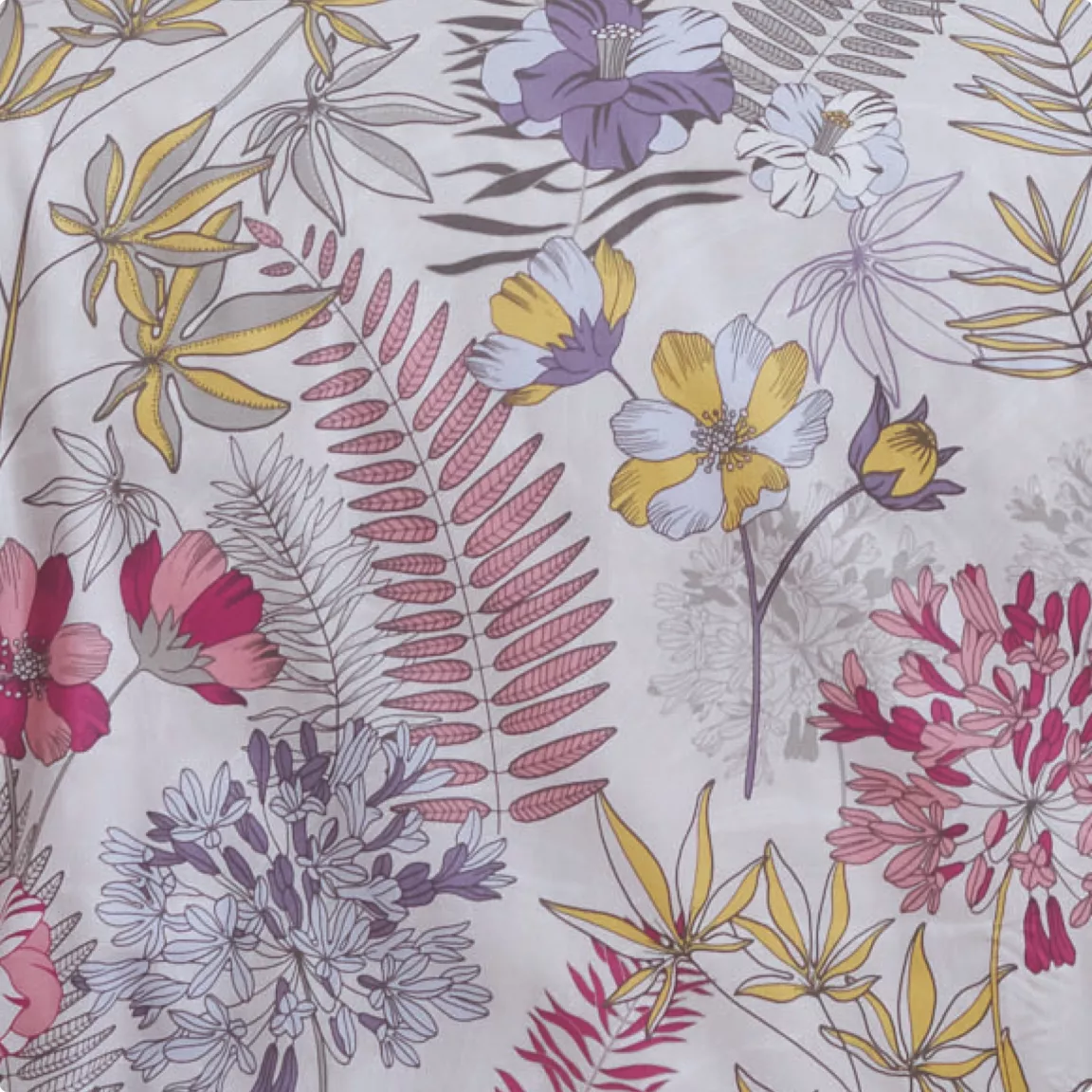 Housse de couette satin de coton (200 x 200 cm) Anaïs Multicolore