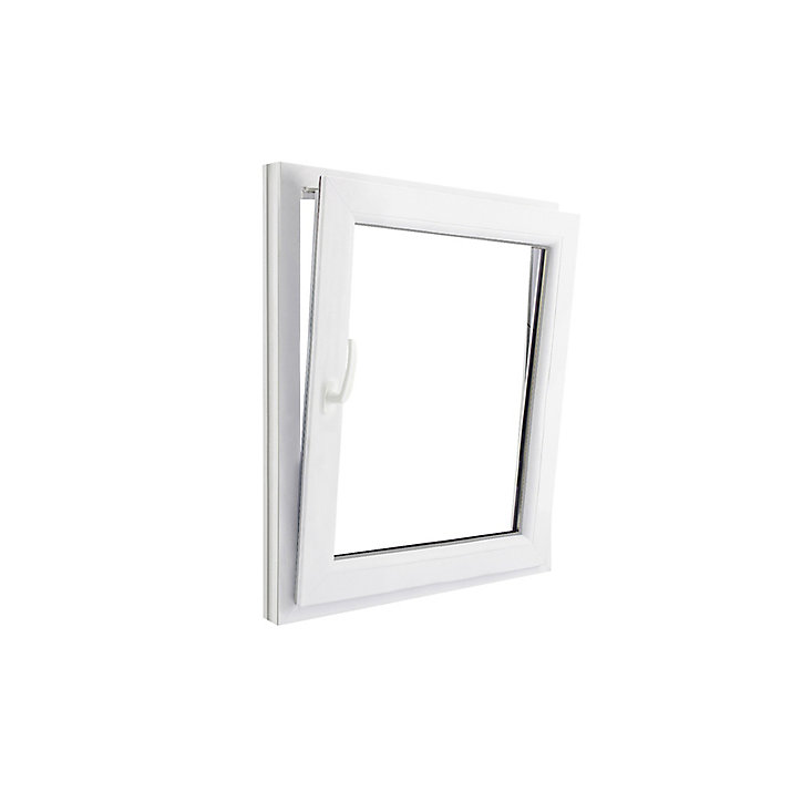 Fenêtre PVC 1 vantail oscillo-battant GoodHome blanc - l.80 x h.95 cm, tirant droit