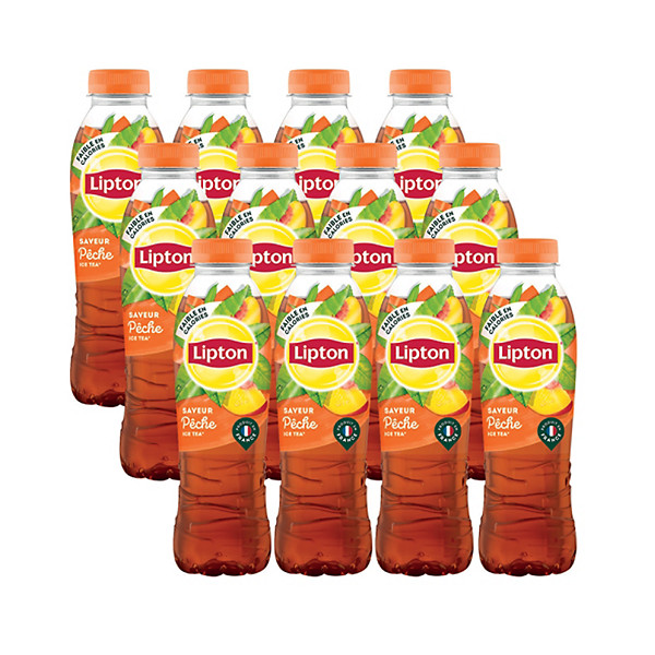 Lipton Ice Tea pêche 50 - bouteille PET 50 cl  Lot de 12
