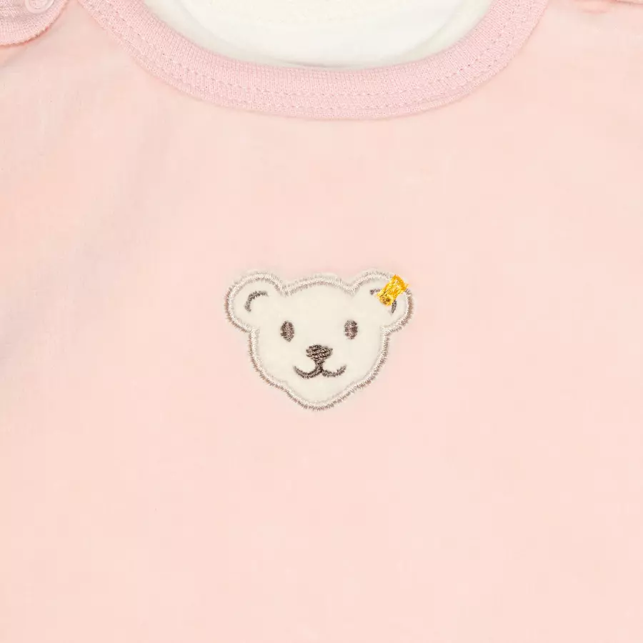 Steiff Strampler-Set silver pink