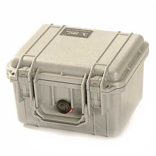 Peli 1300 SVF flightcase zilver met schuim 251x178x155 mm