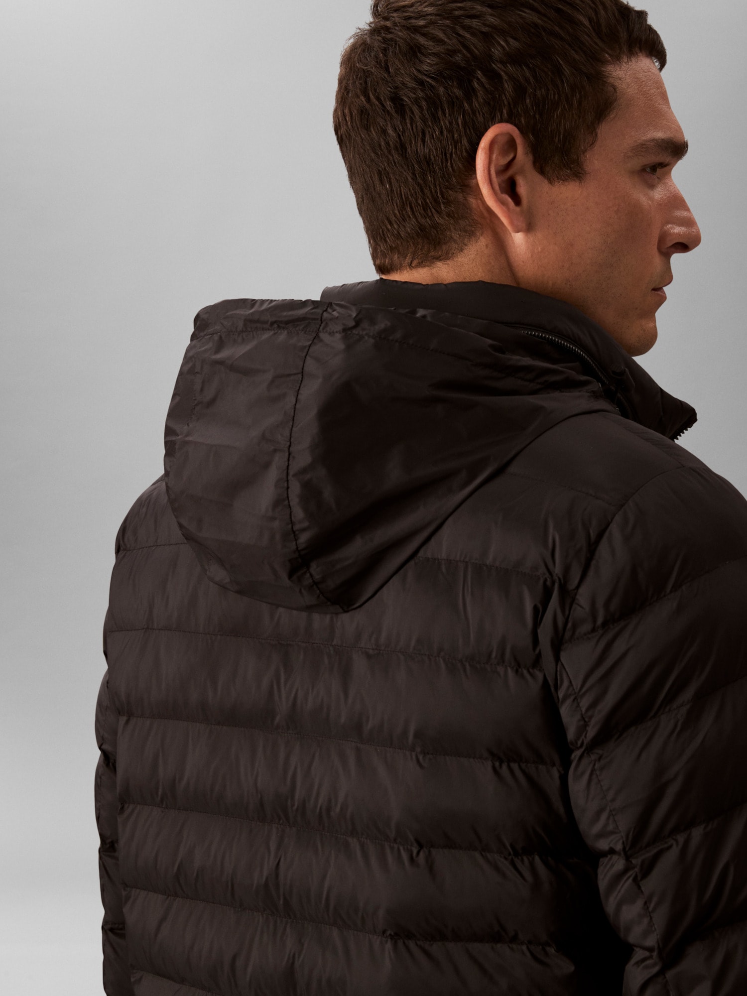 Calvin Klein Jeans Steppjacke »LS NYLN MD WT HDD  F« mit Kapuze Regular fit mit Kapuze im Kragen