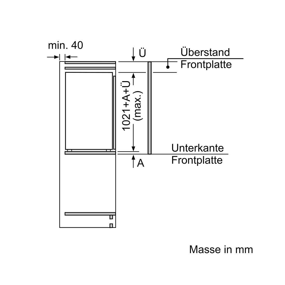 Bosch KIL32ADD1 Einbau-Kühlschrank 147 Liter